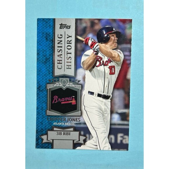 Atl Braves pin & Chipper Jones 3 insert Card Lot-2012-2021 #24 #CH-26 & 86B-64 - Picture 2 of 6